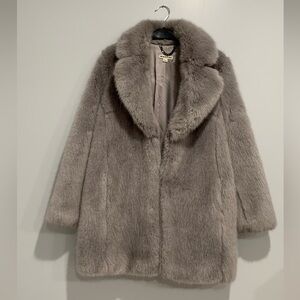 WHISTLES Faux Fur Coat
